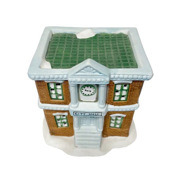 Victorian Village Collectibles Hand Painted Porcelain City Hall - Picture 7 of 11